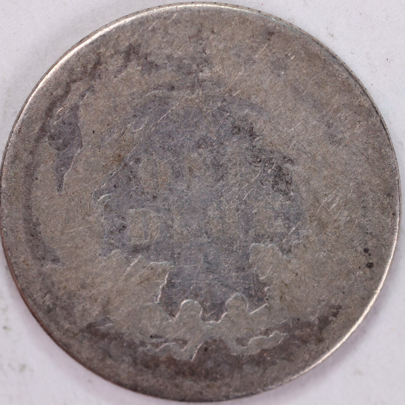 1875 Seated Liberty Silver Dime, Net Good Circulated Coin, Store #d875.06