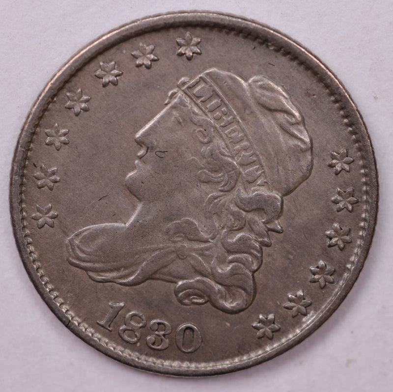 1830 Cap Bust Half Dime., EF., Coin., Store Sale