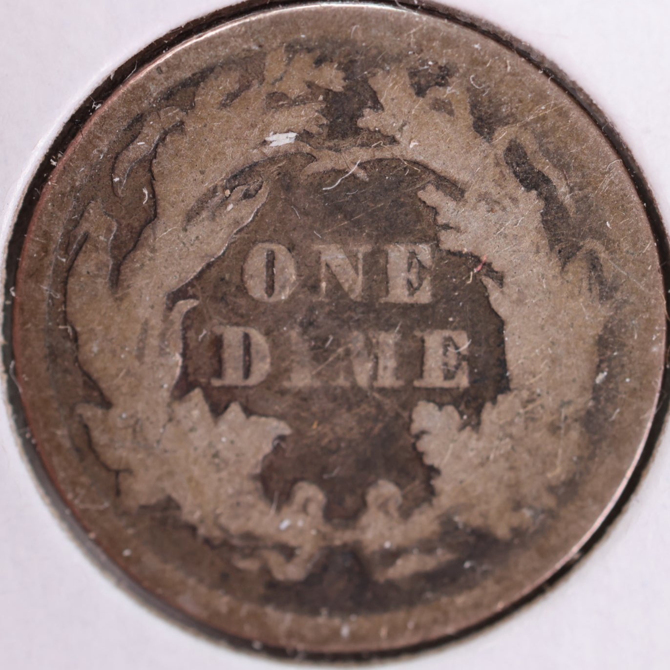 1876 Seated Liberty Silver Dime, Fine Circulated Coin, Store #d876.03