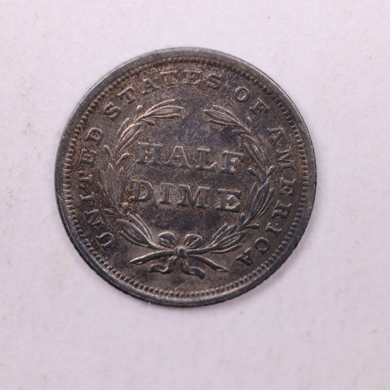 1837 Seated Liberty Half Dime., AU +., Coin., Store Sale