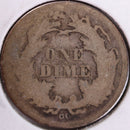 1877-CC Seated Liberty Silver Dime, Very Fine Circulated Coin, Store