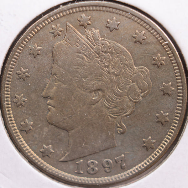 1897 Liberty Nickel, Very Fine+ Circulated Coin, Store #NL103
