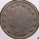1897 Liberty Nickel, Very Fine Circulated Coin, Store