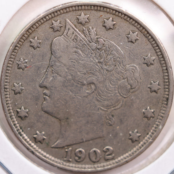 1902 Liberty Nickel, Very Fine+ Circulated Coin, Store #NL117