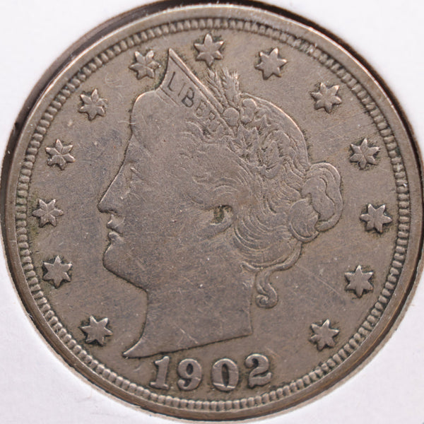 1902 Liberty Nickel, Fine Circulated Coin, Store #NL118