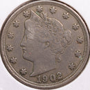 1902 Liberty Nickel, Very Fine Circulated Coin, Store
