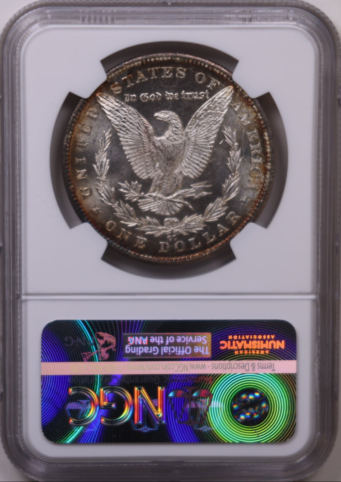 1892-CC Morgan Dollar, Toner, NGC MS62 Uncirculated Coin, Store #DR1575