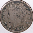 1902 Liberty Nickel, Fine Circulated Coin, Store