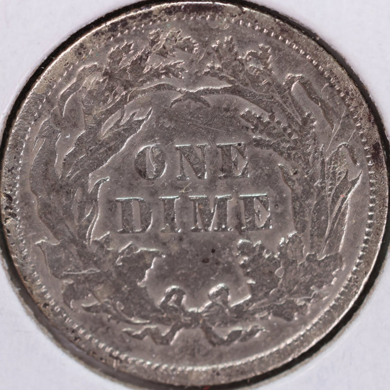 1891 Seated Liberty Silver Dime, Extra Fine Circulated Coin, Store