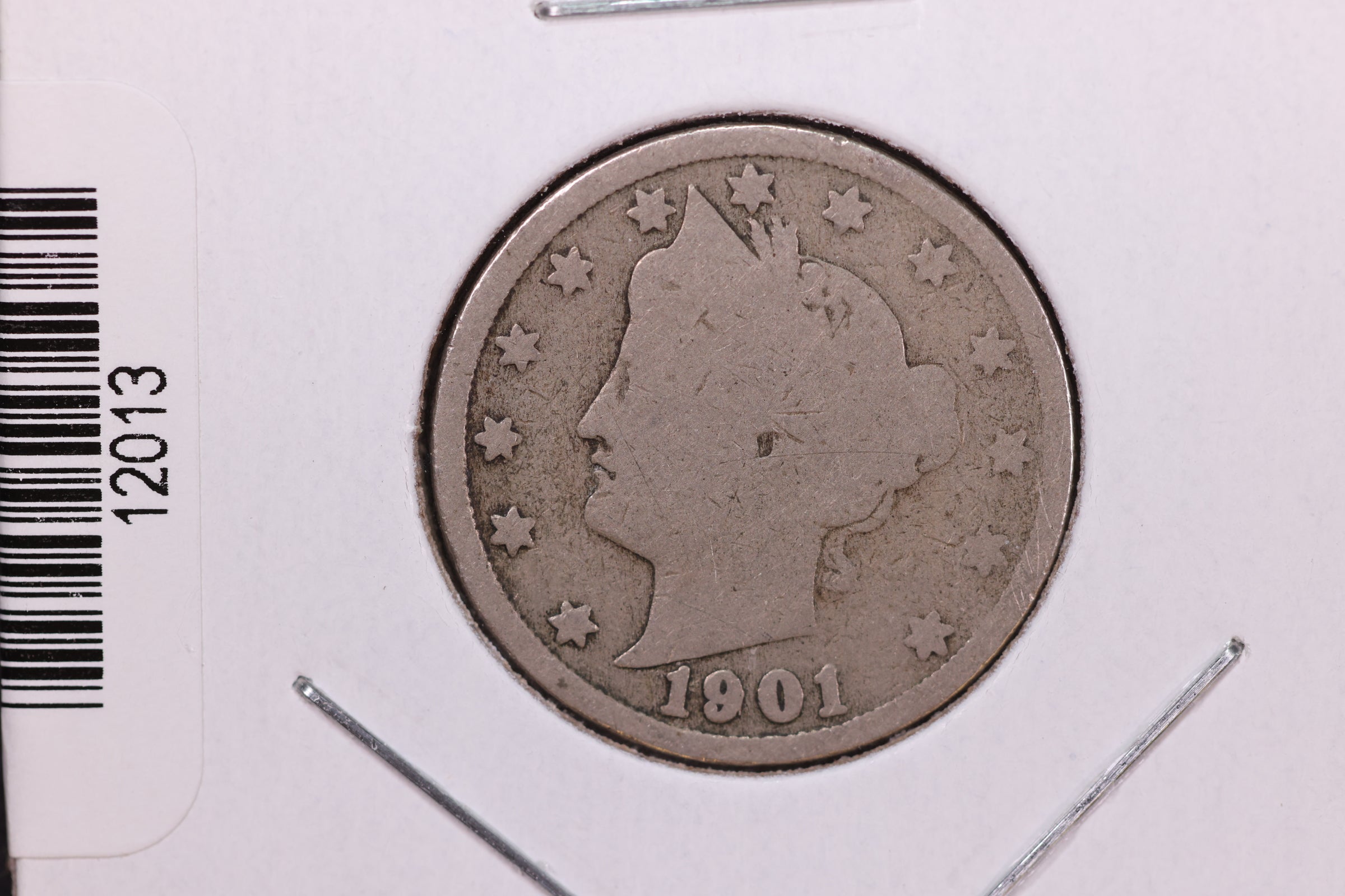 1901 Liberty Nickel, Affordable Circulated Coin. Store #12013