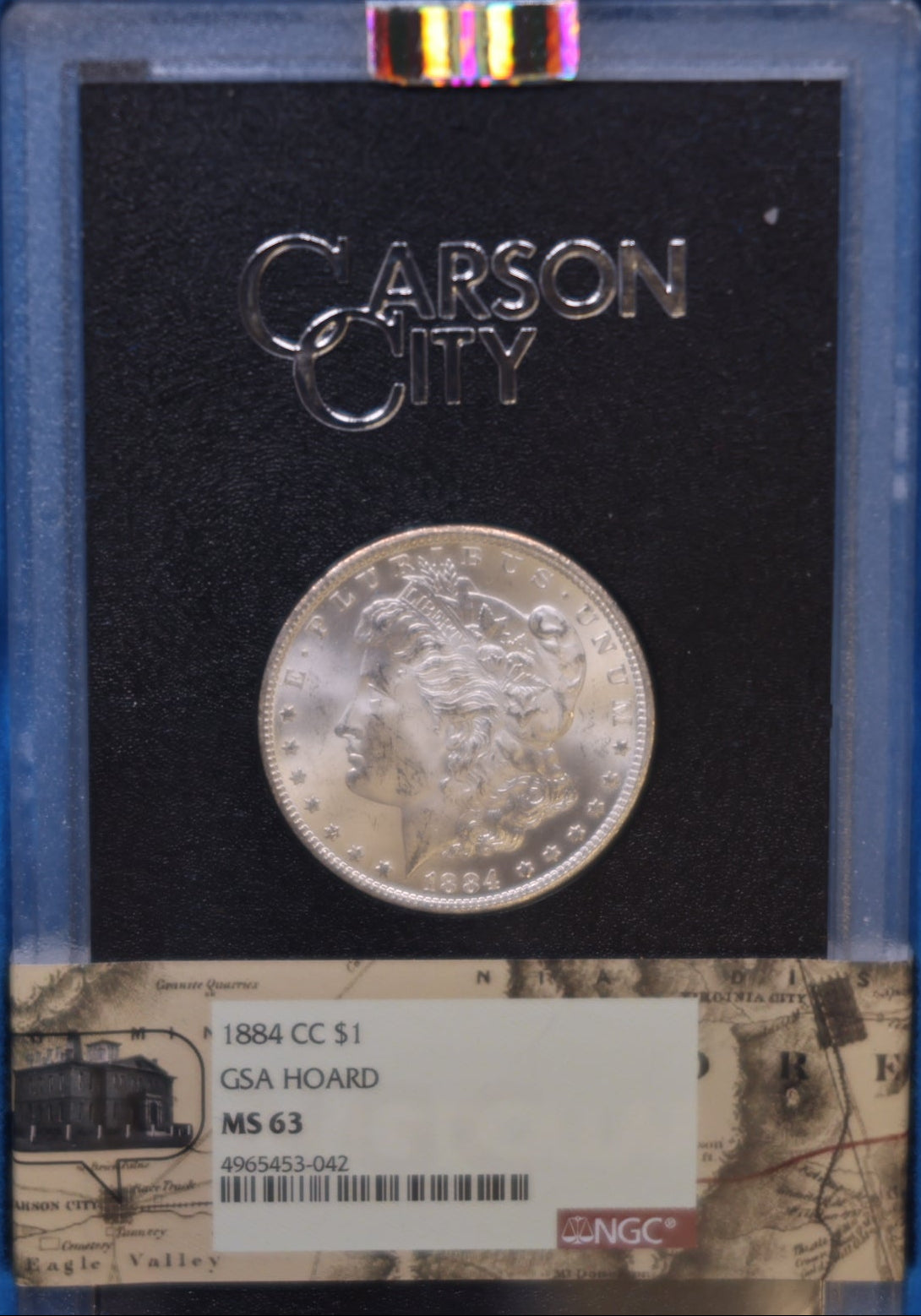 1884-CC Morgan Dollar, GSA Hoard, NGC MS63 Uncirculated Coin, Store #DR1576