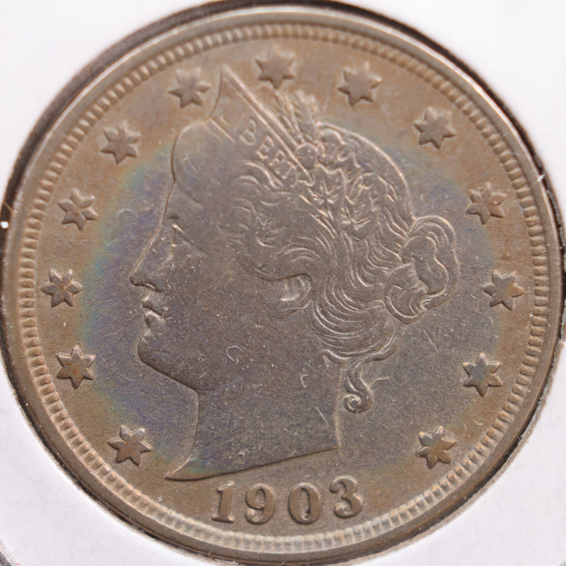 1903 Liberty Nickel, Very Fine Circulated Coin, Store