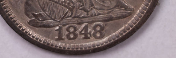 1848/8/7/6 Seated Liberty Half Dime., AU Coin., Store Sale #18890