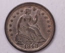1848/8/7/6 Seated Liberty Half Dime., AU Coin., Store Sale