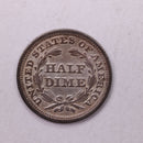 1848/8/7/6 Seated Liberty Half Dime., AU Coin., Store Sale