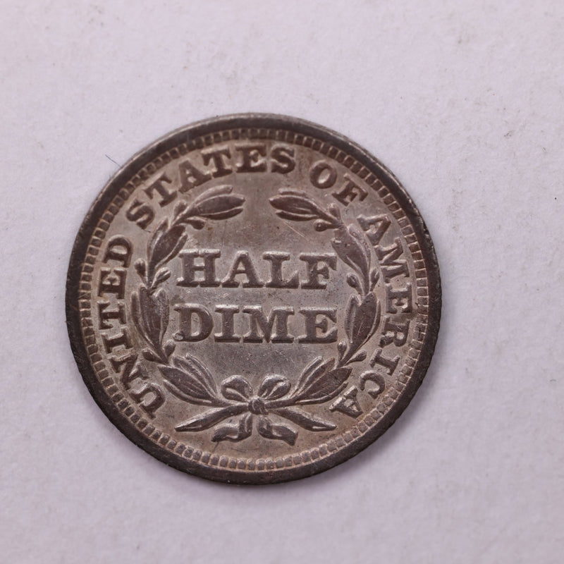 1848/8/7/6 Seated Liberty Half Dime., AU Coin., Store Sale