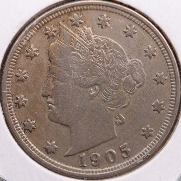 1905 Liberty Nickel, Fine+ Circulated Coin, Store #NL131