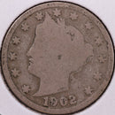 1902 Liberty Nickel, Good Circulated Coin. Store