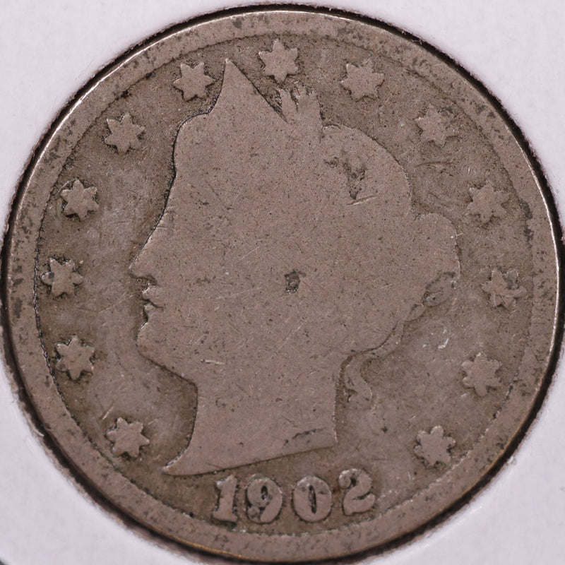 1902 Liberty Nickel, Good Circulated Coin. Store