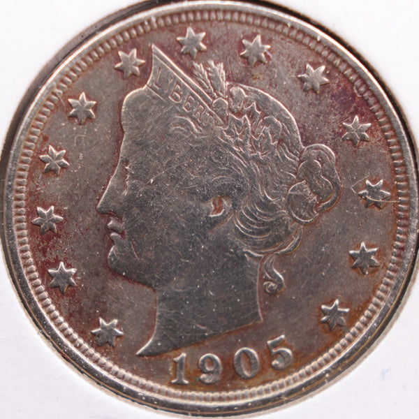 1905 Liberty Nickel, Fine Circulated Coin, Store #NL134