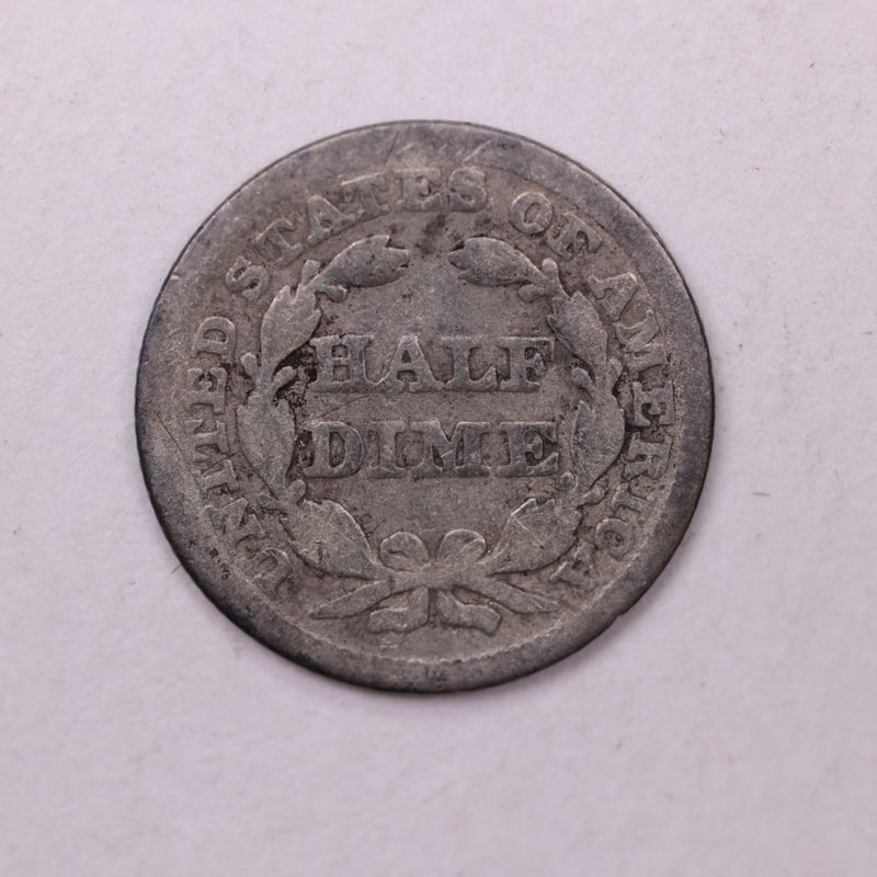 1850 Seated Liberty Half Dime., VG Coin., Store Sale