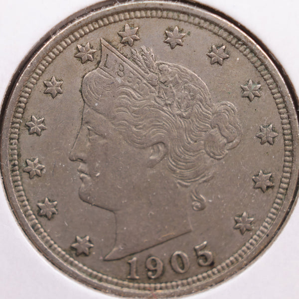 1905 Liberty Nickel, Extra Fine Circulated Coin, Store #NL136