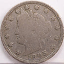 1905 Liberty Nickel, About Good Circulated Coin, Store