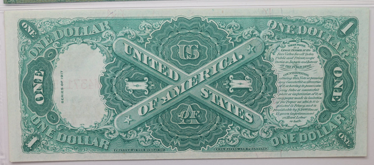 1917 $1 Legal Tender Note, PMG CU-66 EPQ, Choice Note, Store #GLT001.
