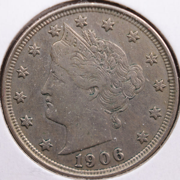 1906 Liberty Nickel, About Uncirculated Coin, Store #NL140