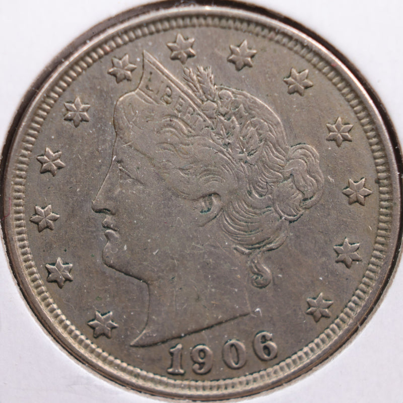 1906 Liberty Nickel, About Uncirculated Coin, Store