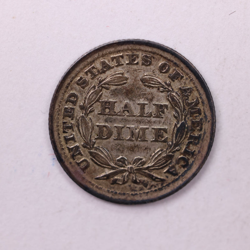 1854 Seated Liberty Half Dime., A.U. Coin., Store Sale