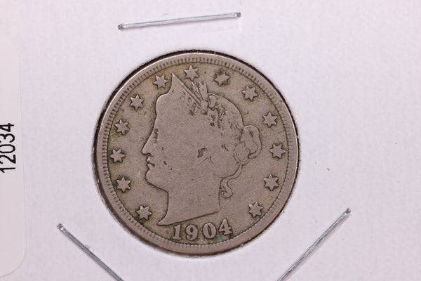 1904 Liberty Nickel, Affordable Circulated Coin. Store #12034