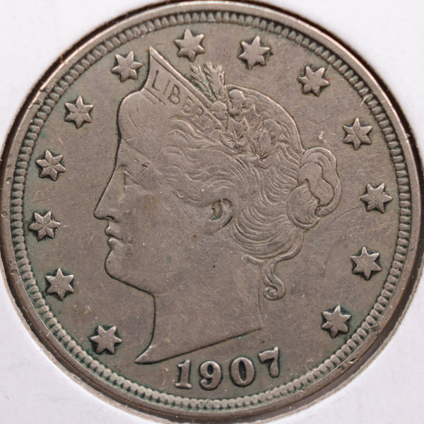 1907 Liberty Nickel, Very Fine Circulated Coin, Store #NL145