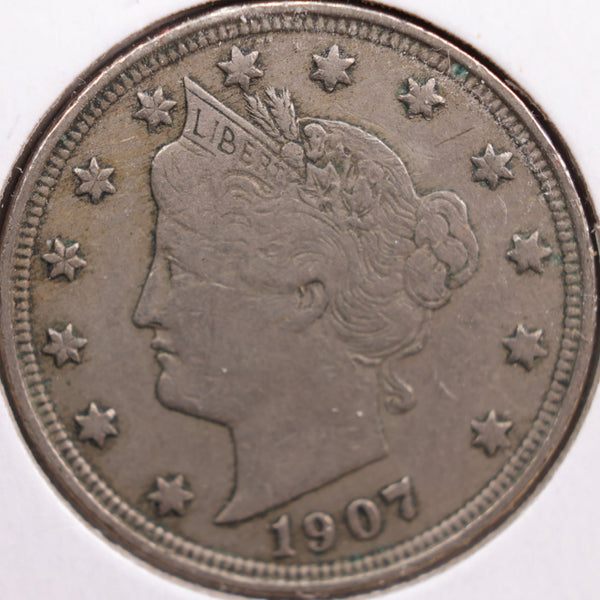 1907 Liberty Nickel, Very Fine Circulated Coin, Store #NL148