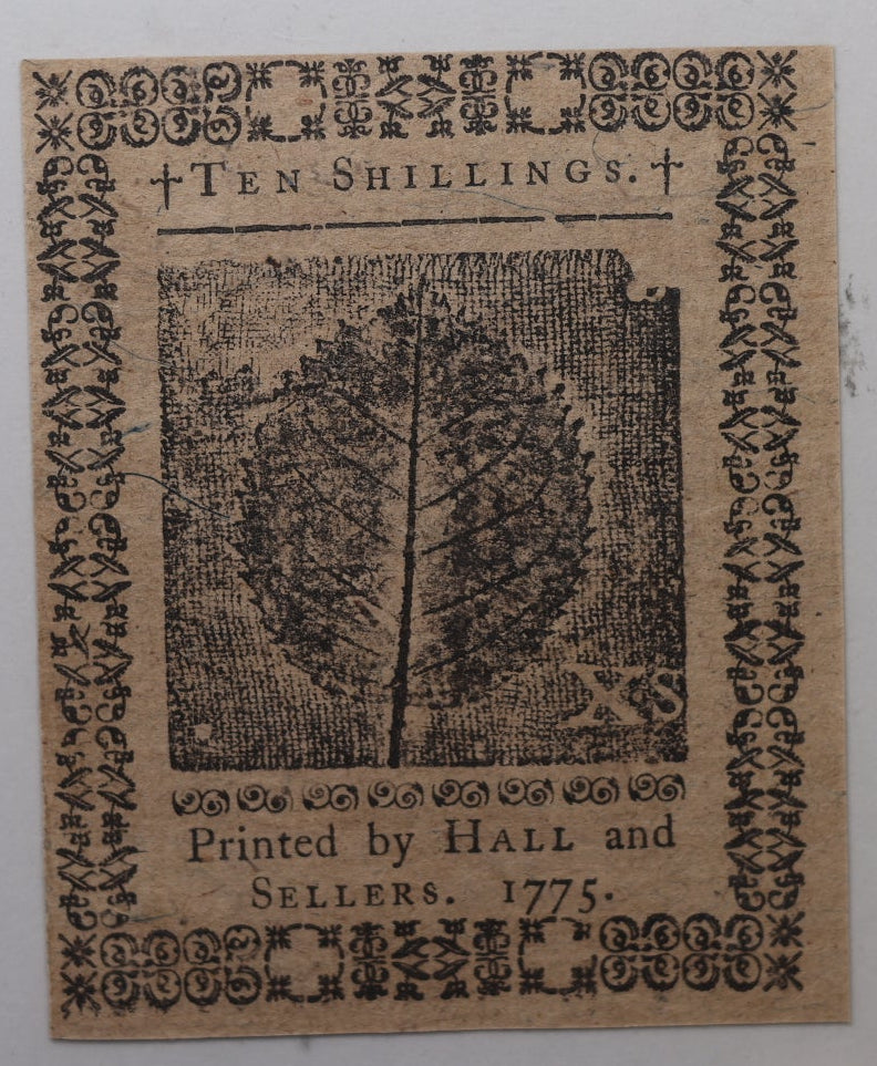 July 20, 1775, 10 Shillings, Fr# PA-177, PMG AU-55, Store #GCY029.
