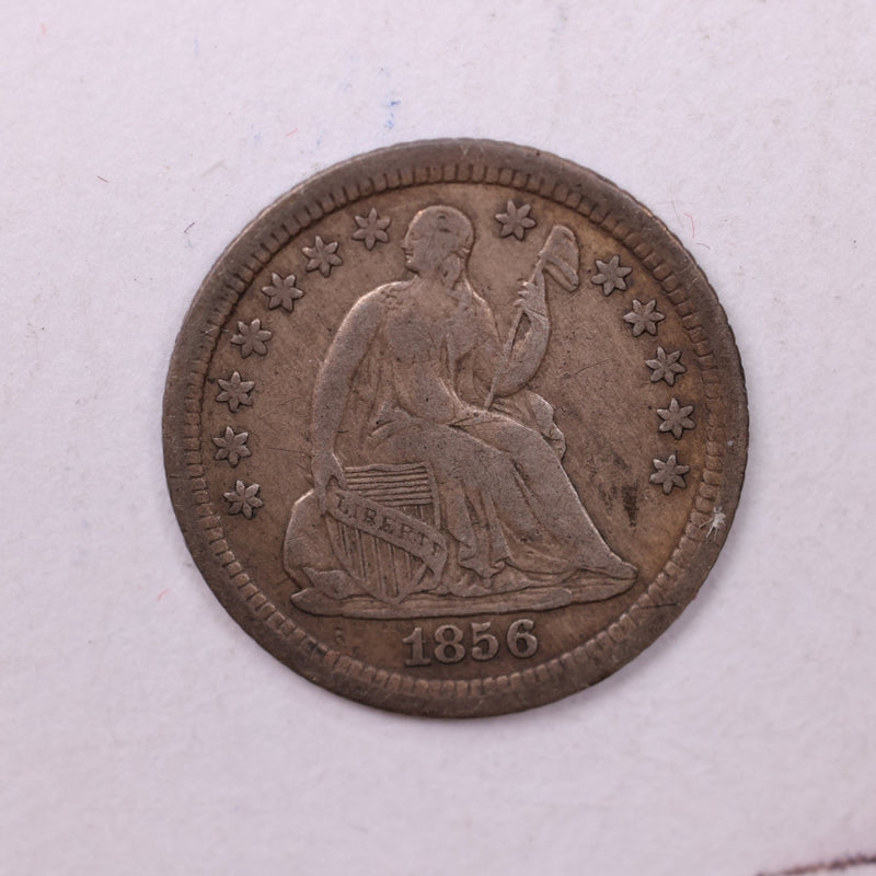 1856-O Seated Liberty Half Dime., V.F.+ Coin., Store Sale