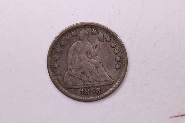 1858 Seated Liberty Half Dime., X.F.+ Coin., Store Sale #18913