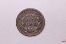 1858 Seated Liberty Half Dime., X.F.+ Coin., Store Sale