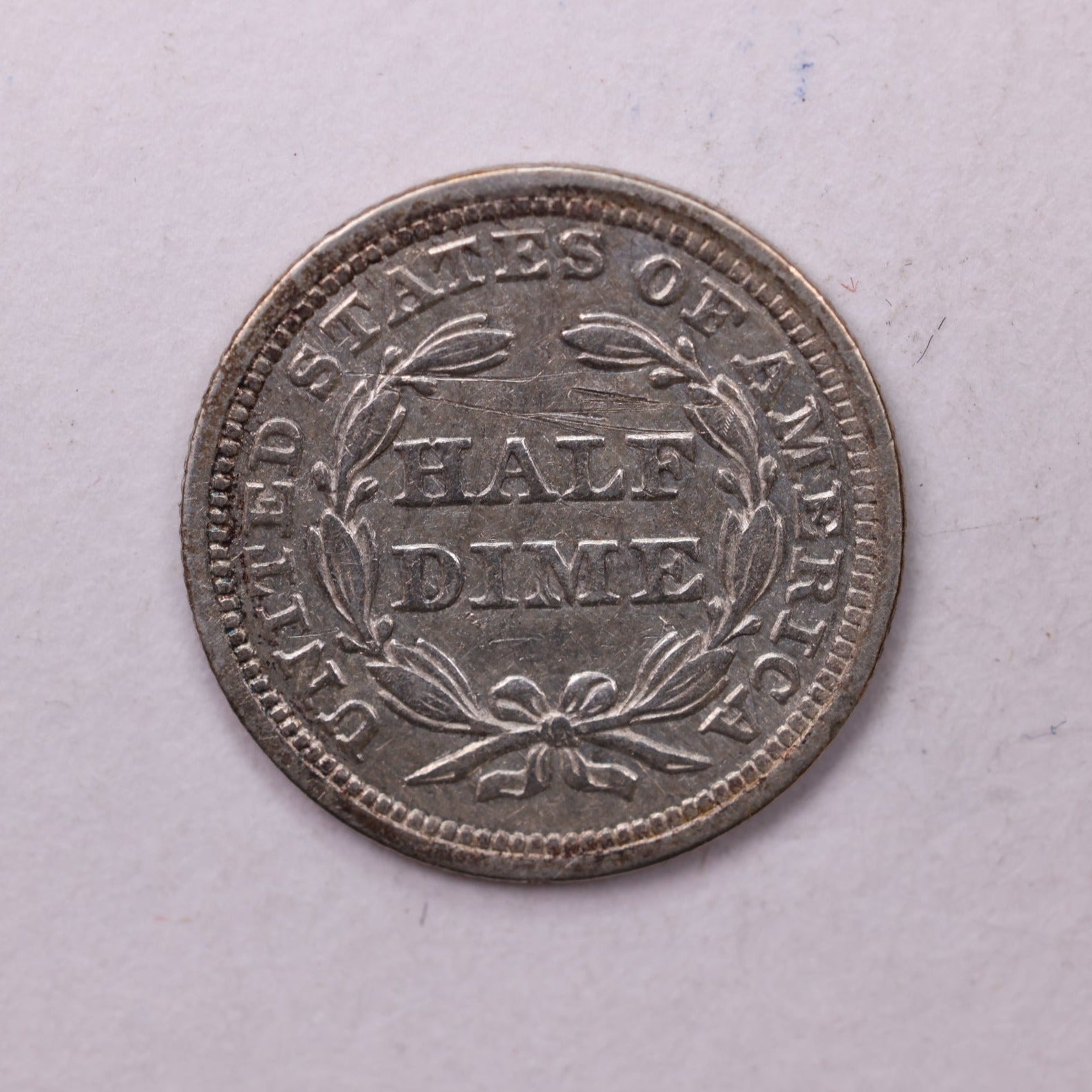 1858 Seated Liberty Half Dime., Inverted Date., Store Sale #18914