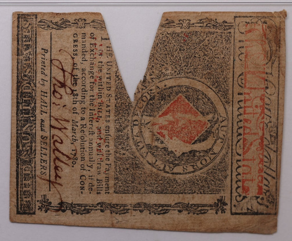 May 5, 1780, $4, Fr# MA-281, Continental Currency, PMG VF-35, Store #GCY033.