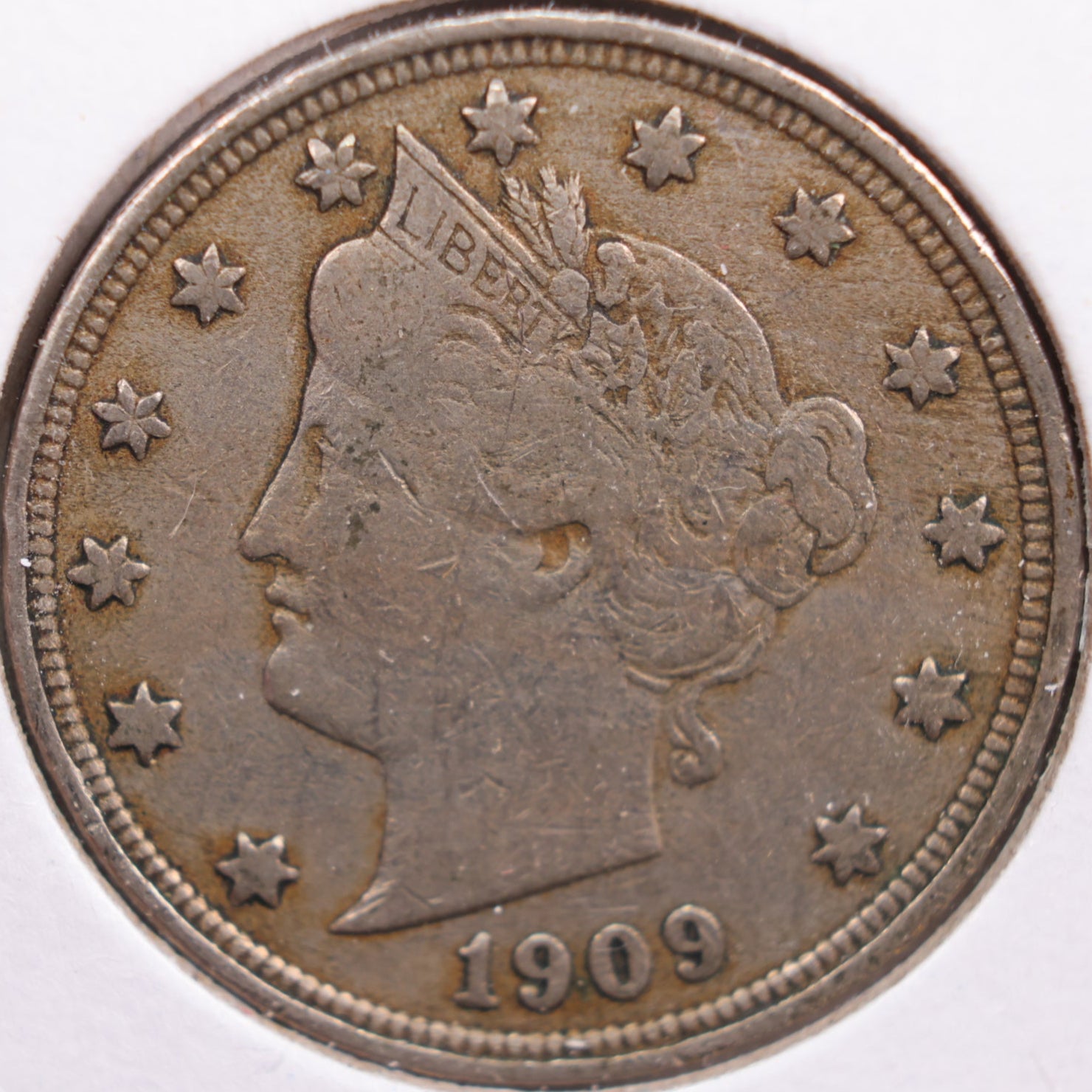1909 Liberty Nickel, Fine+ Circulated Coin, Store #NL158
