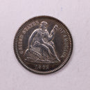 1862 Seated Liberty Half Dime., Mint State., Store Sale