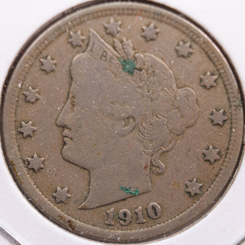 1910 Liberty Nickel, Fine+ Circulated Coin, Store