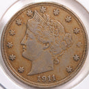1911 Liberty Nickel, Very Fine Circulated Coin, Store