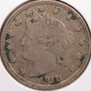 1911 Liberty Nickel, Very Good Circulated Coin, Store
