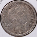 1907 Barber Silver Dime, Fine Circulated Coin, Store