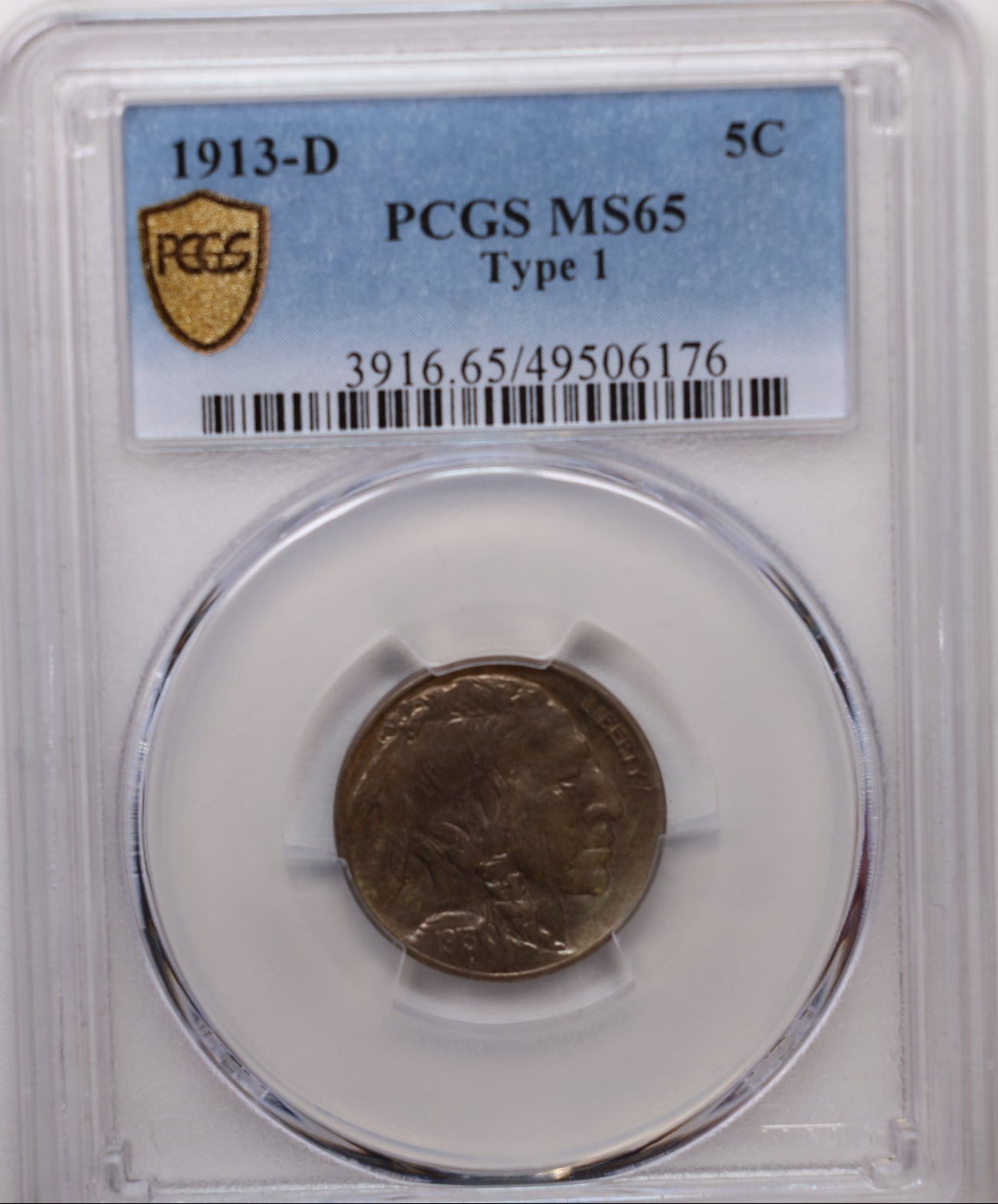 1913-D Buffalo Nickel, Type-1, PCGS Graded MS-65, Store SALE #GNL060.