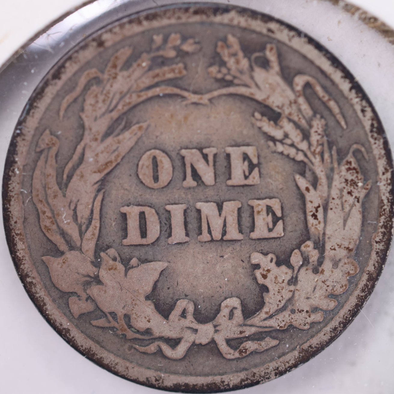 1907 Barber Dime, Very Good Circulated Coin, Store #DE0556
