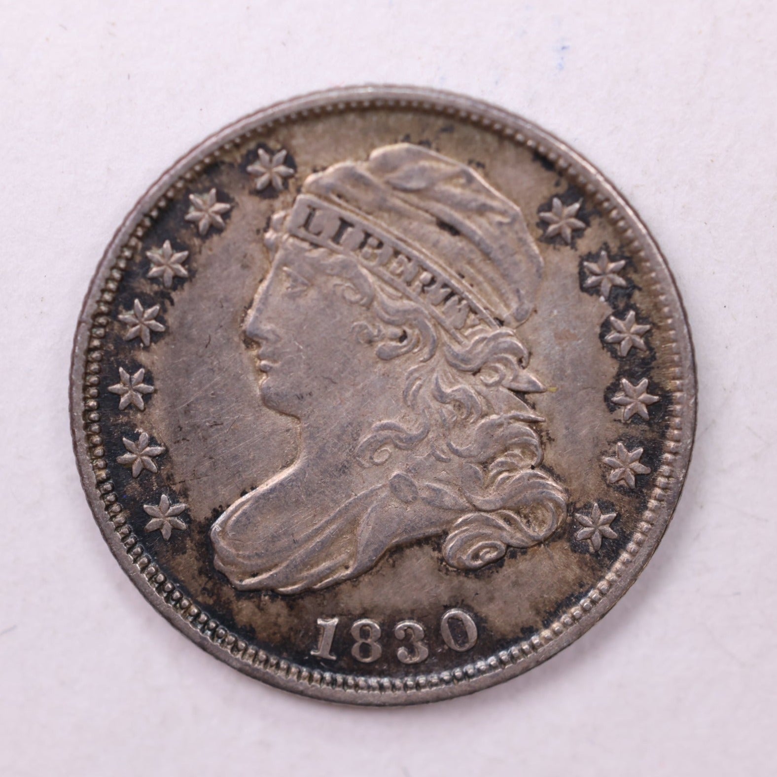 1830 Cap Bust Dime., Large 10C., A.U., Store Sale #18932