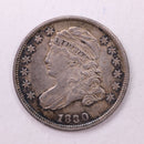 1830 Cap Bust Dime., Large 10C., A.U., Store Sale